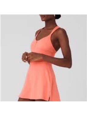 alo orange dress dress